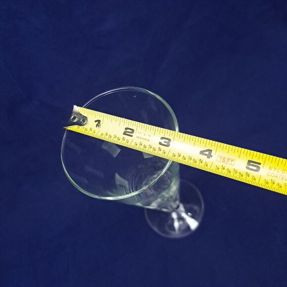 Vintage Etched Pilsner Beer Glass With Geometric Design - Picture 7 of 9